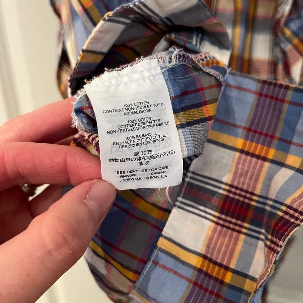 J.Crew Gingham Ruffled Top - Picture 5 of 7
